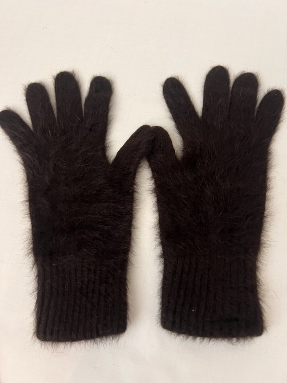 Vintage Nordstrom Brown Angora Gloves Women’s Made In France